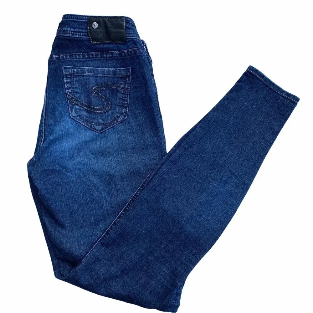 Silver Jeans Suki Jeggings Womens Skinny W26 L31  Denim Blue Jeans - Picture 4 of 12